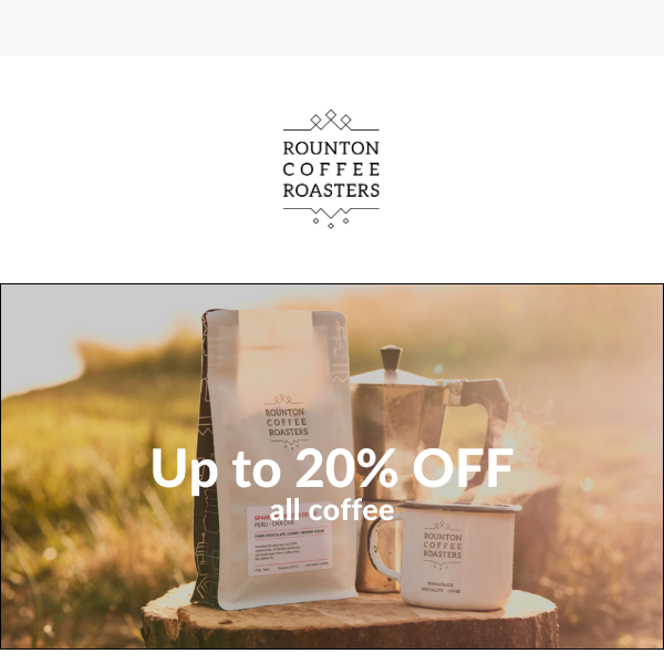 ☕🏷️ Exclusive 20% Discount on All Coffee – Don't Miss Out!