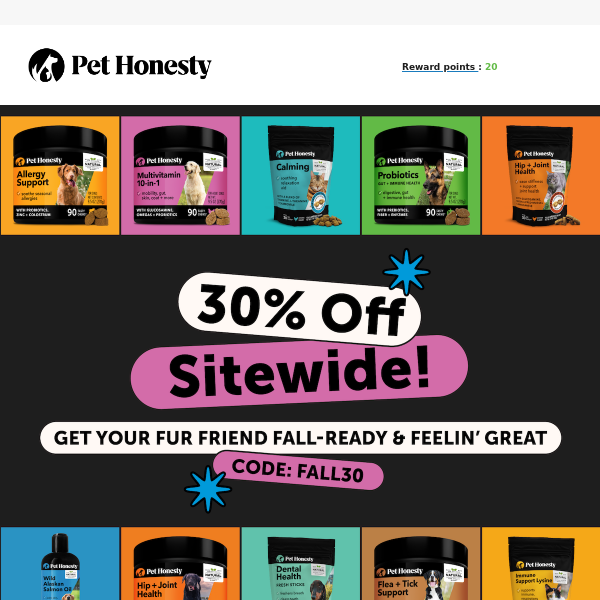 🍂 30% off to get your pet fall-ready