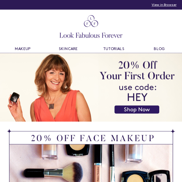 Look Fabulous Forever, 20% Off Your First Order