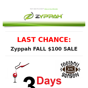 Last Chance: Fall $100 SALE. Spend your nights with Zyppah, wake up ready!