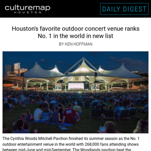 Houston outdoor concert venue ranks No. 1 in world
