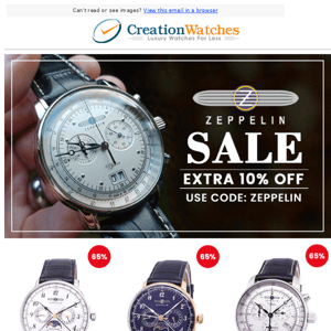 Zeppelin Watches Sale - Get an Extra 10% Off On All Zeppelin Watches