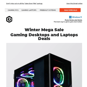 ✔ Winter Mega Gaming Deals – Free Shipping and More