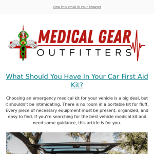 What Should You Have In Your Car First Aid Kit?