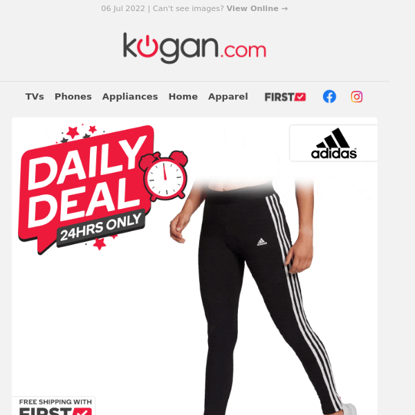 Daily Deal: Adidas Women's Leggings $29.99 (Rising to $39.99 Tonight)
