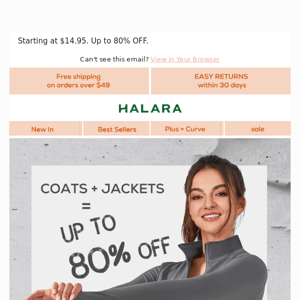 [UP TO 80% OFF] on activewear jackets & more