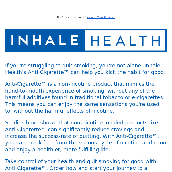 Quit smoking for good with Anti-Cigarette™