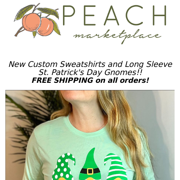 New Long Sleeve St. Patrick's Day Gnome Tees.