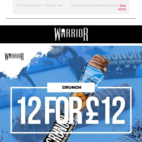 £1 Crunch Bars for the next 48 hours