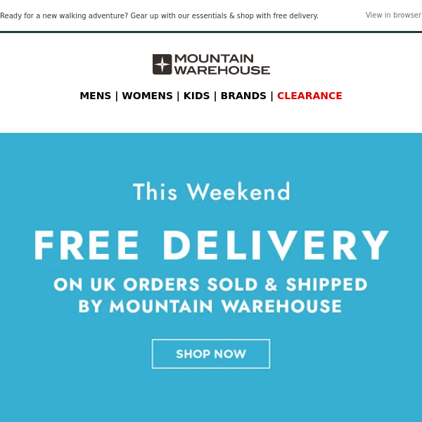 Free Delivery Starts Now - Don't Wait To Shop!
