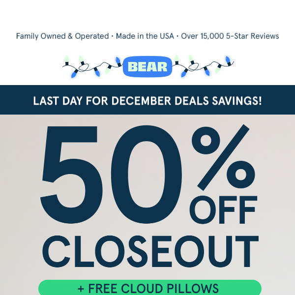 Last Day to Shop December Deals! ❄️⌛