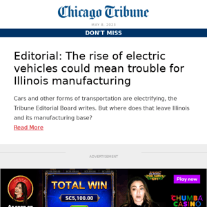 Editorial: The rise of electric vehicles could mean trouble for Illinois manufacturing