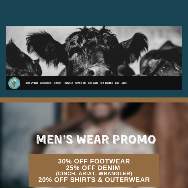 Save Up to 30% on our Men's Collection
