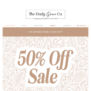 A NEW yearly Bible Study set + 50% Off Storewide?!