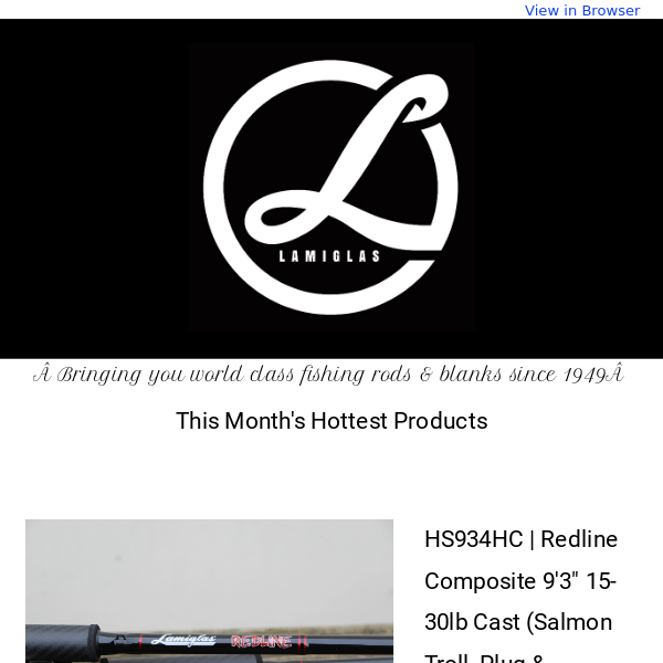 Don't miss HS934HC  Redline Composite 9'3 15-30lb Cast (Salmon