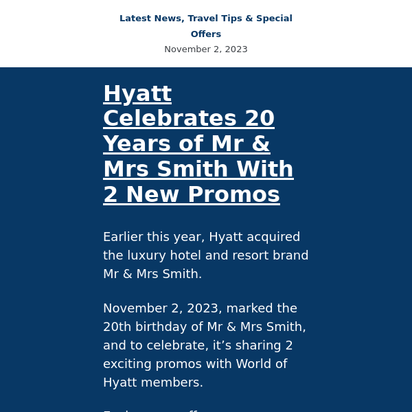 Hyatt promo, Delta Wi-Fi, 30% transfer bonus to Qatar, and more...