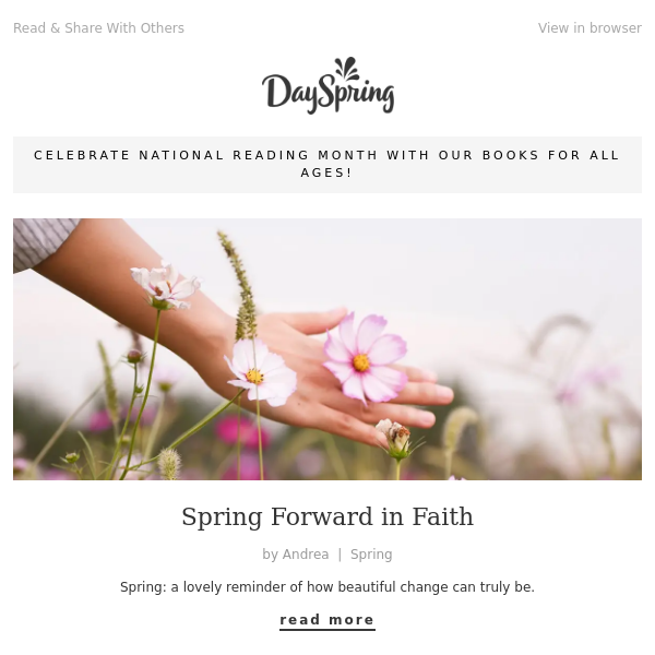 Spring Forward in Faith