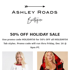 ❄ 50% OFF HOLIDAY SALE
