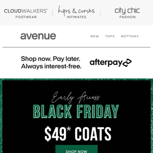 New: Emerald City + $49* Coats & $22* Serena Boots