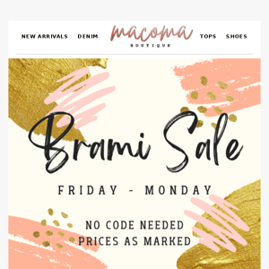 HUGE BRAMI SALE! 🚨