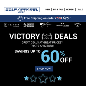 It’s Our Victory Deals Event! Save Up to 60% On Top-Rated Looks.