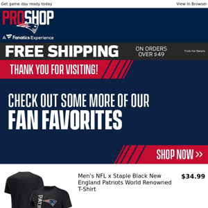 Thanks For Visiting The Official Patriots Shop