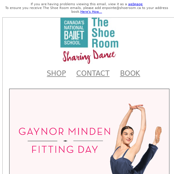 Calling All Gaynor Girls 🩰✨ Join Us for Gaynor Minden Fitting Day!