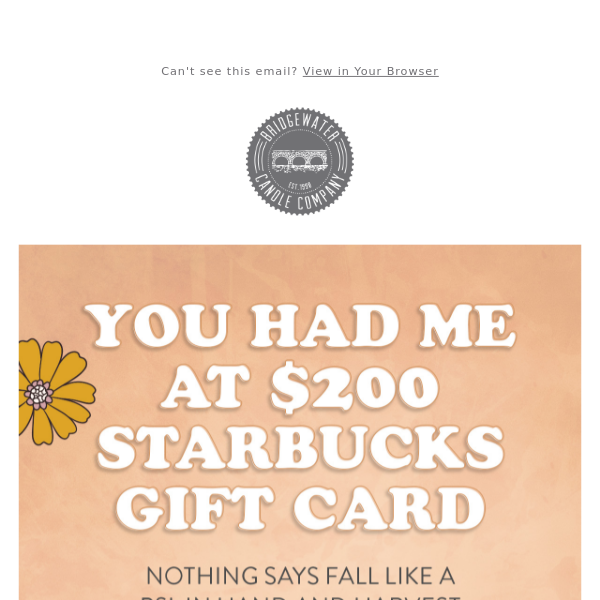 Win a $200 STARBUCKS Gift Card + Harvest Pumpkin! 🍁