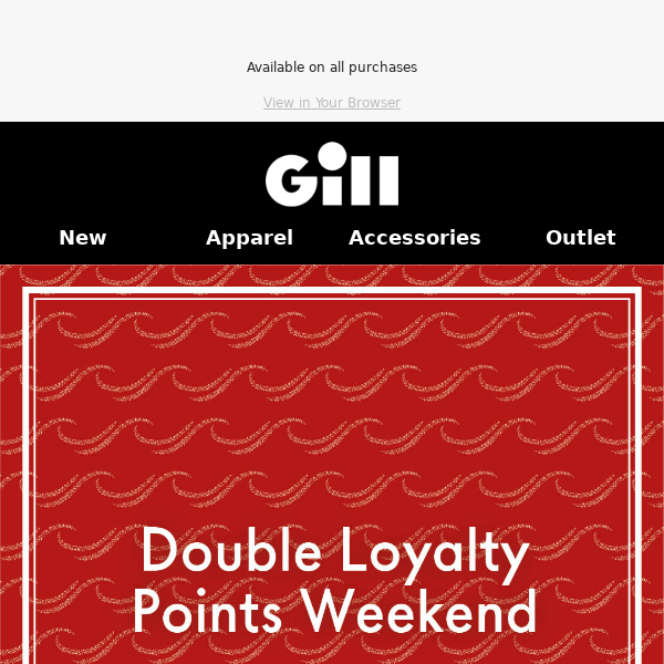 Earn 2x loyalty points this weekend! 🥳