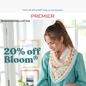 This weekend: 20% off Bloom yarn
