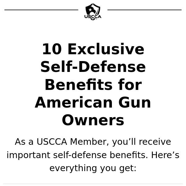 Re: Instant USCCA Member Benefits