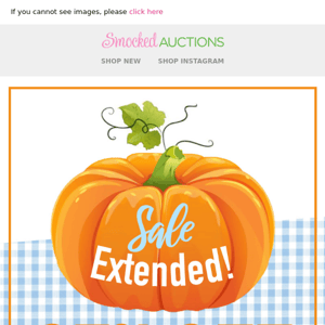 Pumpkin Savings Extended! Shop at 35% Off!