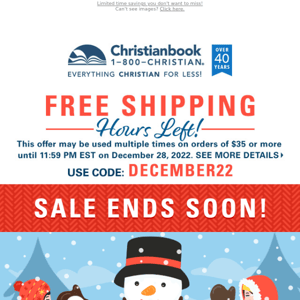 Hours Left: Free Shipping | Shop After Christmas Clearance