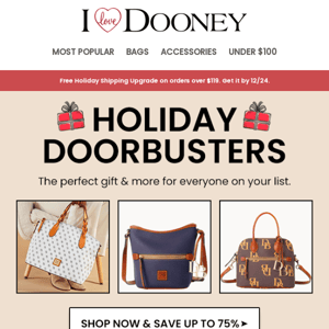 Doorbuster Deals: Up to 75% Off!