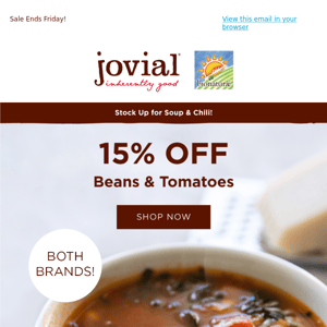 15% Off Beans and Tomatoes