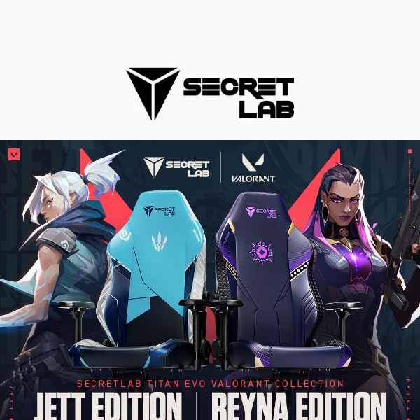 [NEW] Secretlab VALORANT Jett and Reyna Edition