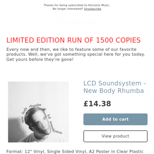 HUGE! LCD Soundsystem - New Body Rhumba