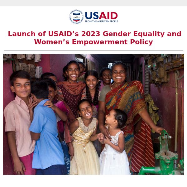 USAID’s 2023 Gender Equality and Women’s Empowerment Policy