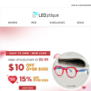 February Sale! $10 Off Over $100! ✨ Fashion &amp; Affordable eyeglasses!