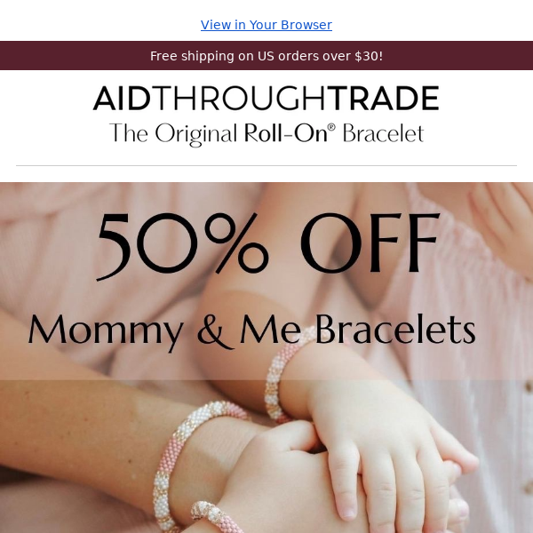 Flash Deal: 50% off Mommy & Me Bracelets 💓 TODAY ONLY!
