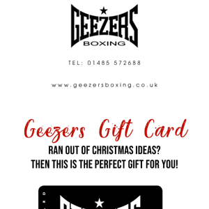 Struggling for Christmas ideas? Try the Geezers Gift Card.