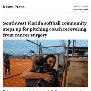 News alert: Southwest Florida softball community steps up for pitching coach recovering after cancer surgery