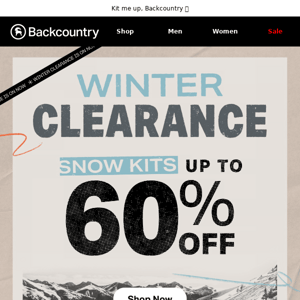 Up to 60% off snow outerwear