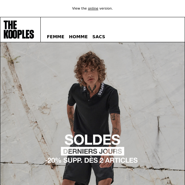 Soldes | -20% supplémentaires dès 2 articles​ - The Kooples