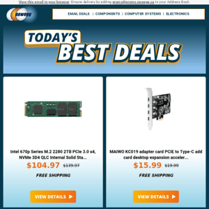 Just $104.96! Intel 670p Series SSDPEKNU020TZX1 🔥