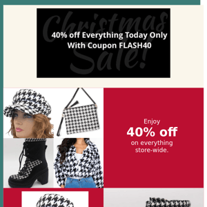 Houndstooth Best Sellers Running Low! 40% off Everything Site wide