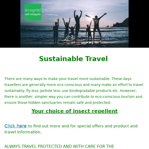 Sustainable Travel - Avoiding Bites