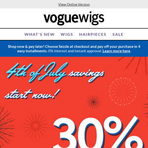 30% Off For 4th of July Starts Now 🎆