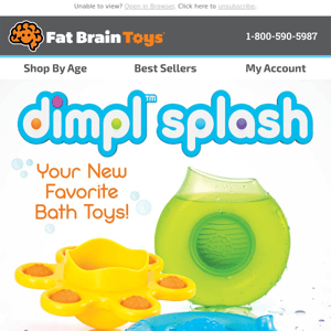 New: Wash & Play with dimpl splash!