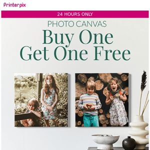 Today Only - Buy 1 Canvas, Get 1 🆓